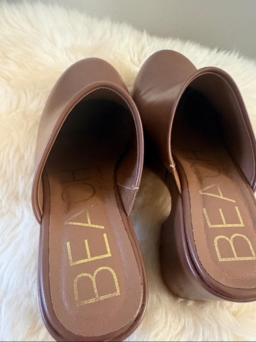 Brown Platform Mule Clogs - BETSY - Picture 5 of 8